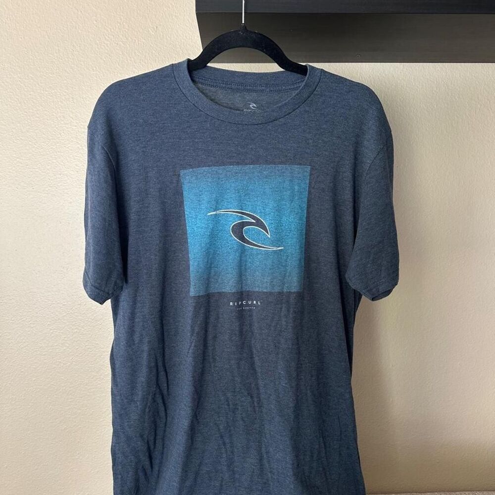 Rip-curl Men's Blue and Grey T-shirt